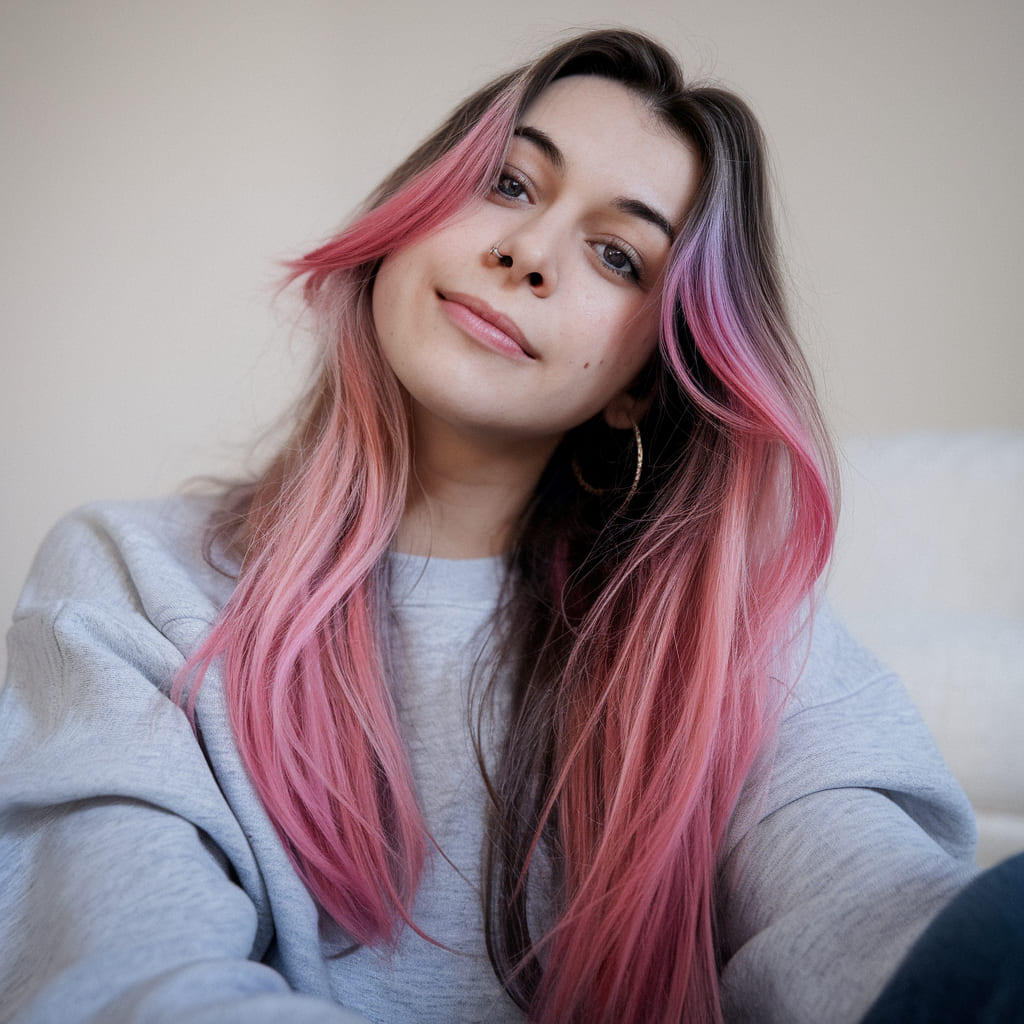 Pink and Purple Highlights