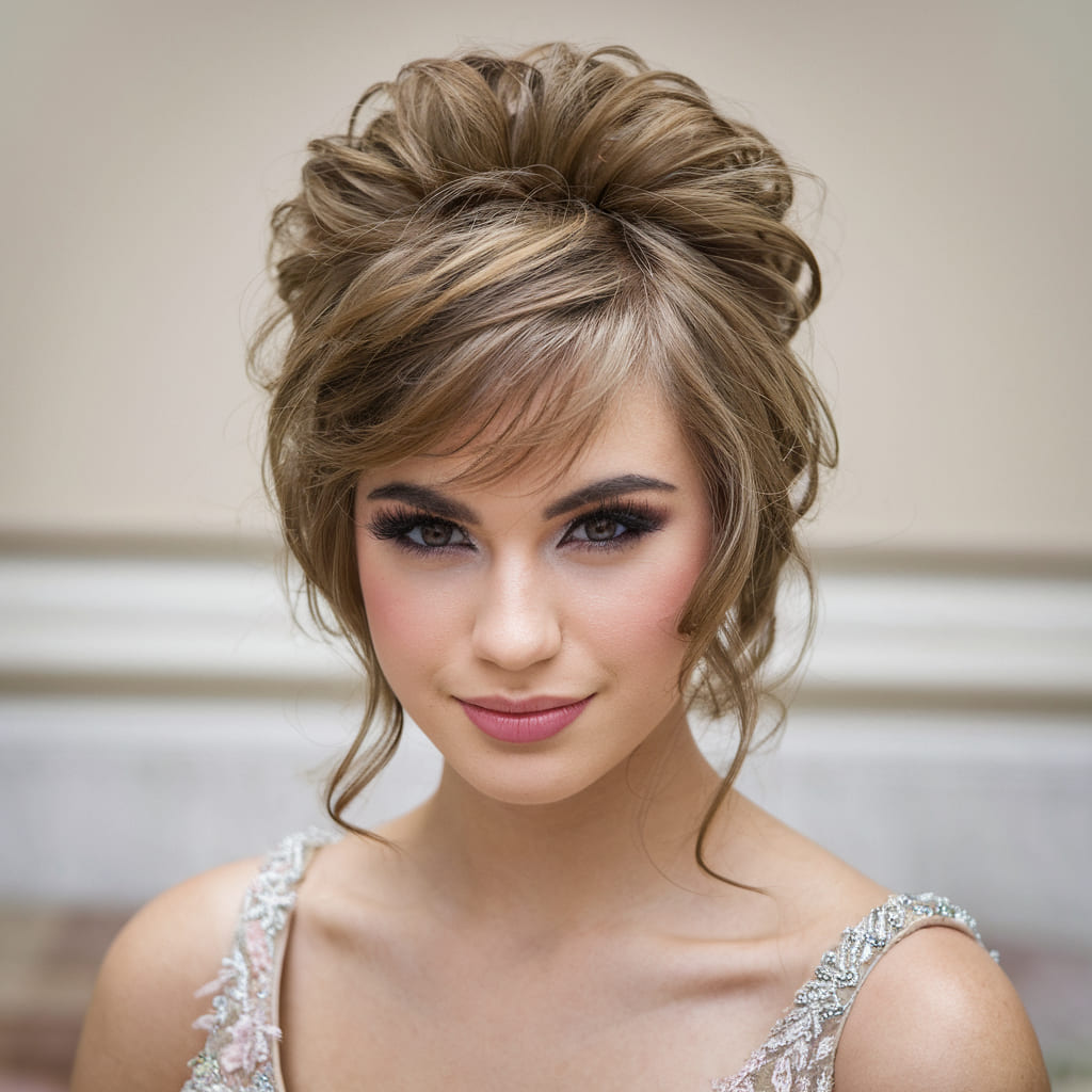 Messy Updo with Short Layers