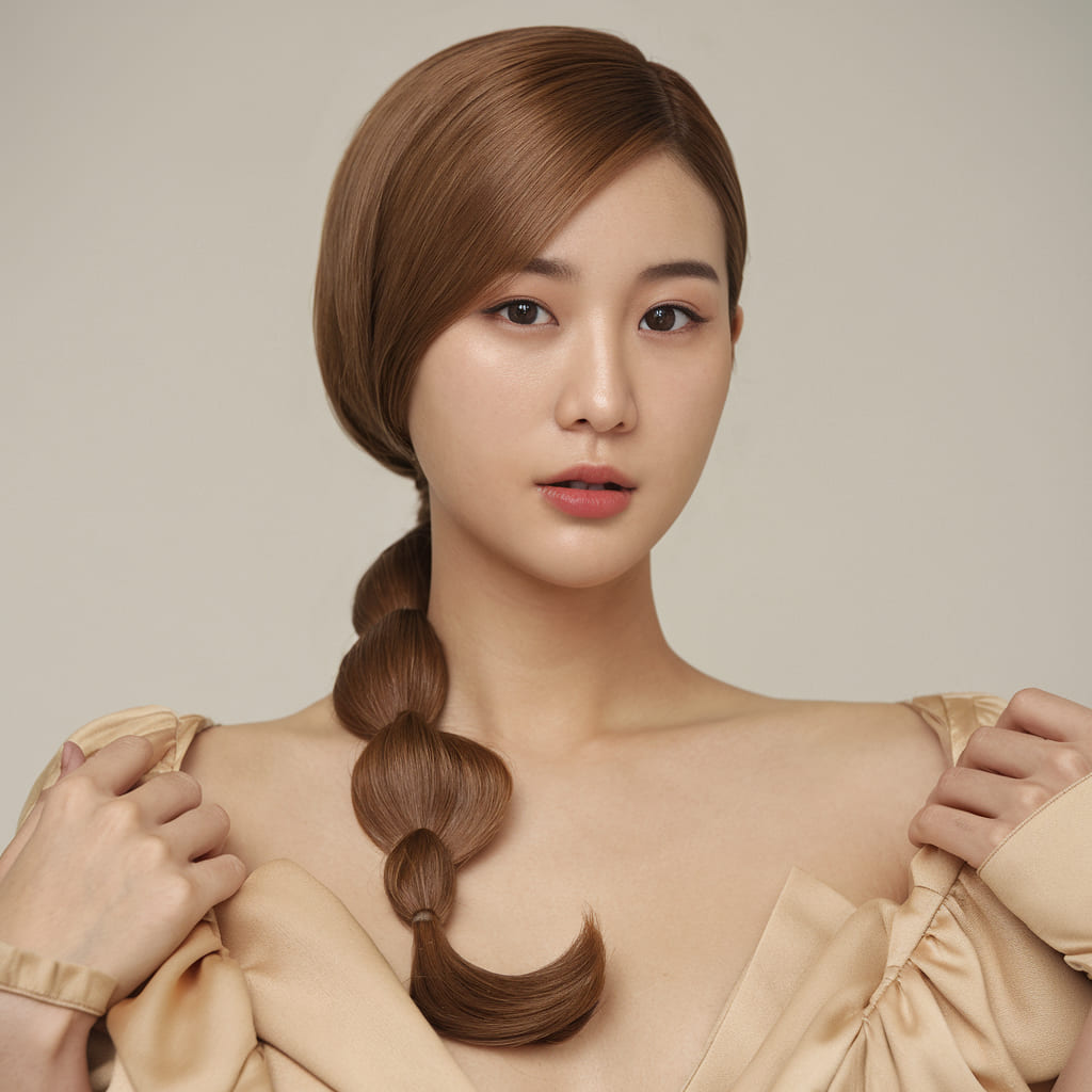 Side Swept Low Ponytail for an Elegant Twist