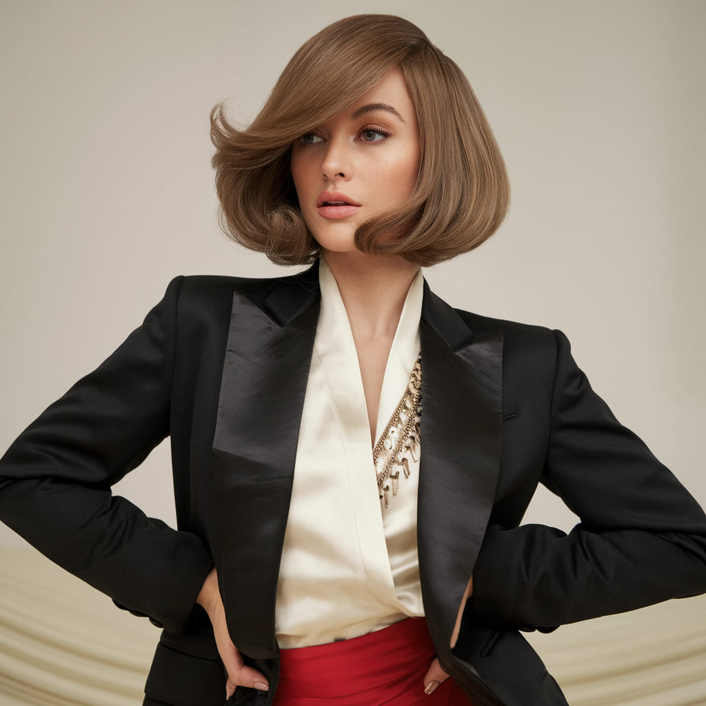 Tousled Soft Bob with Volume