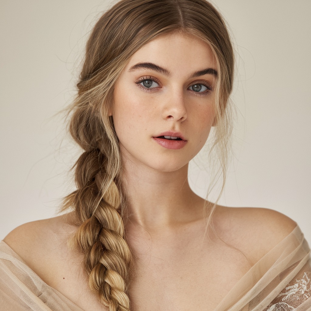 Boho Fishtail Braid with Baby Lights