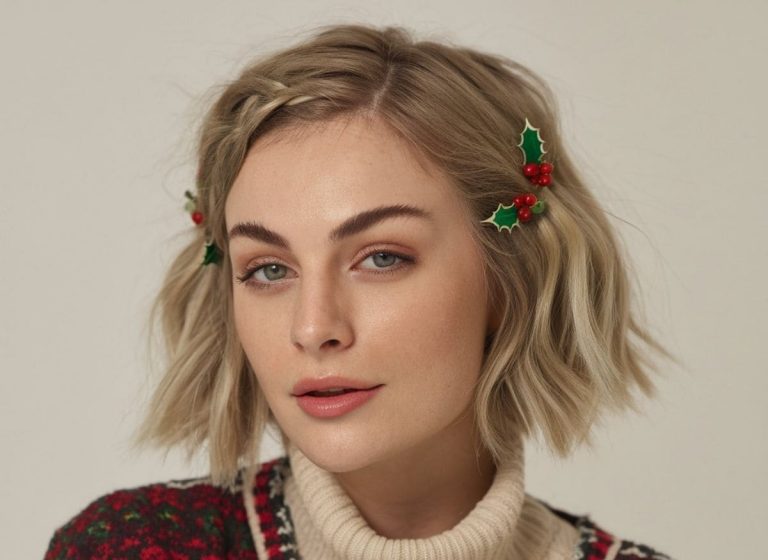 17 Merry And Bright Christmas Hairstyles For Short Hair To Sparkle All Season