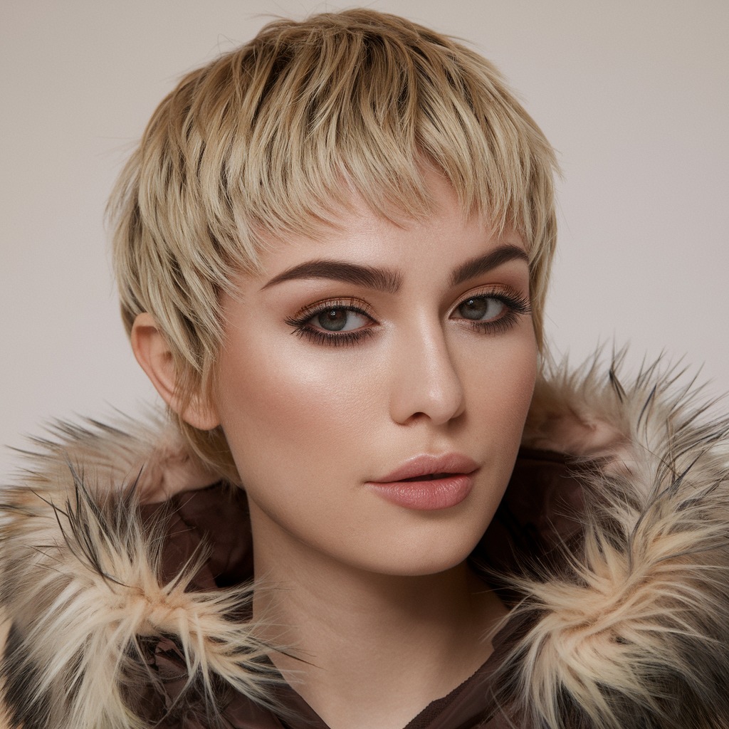 Frosted Blonde Highlights on a Pixie Cut